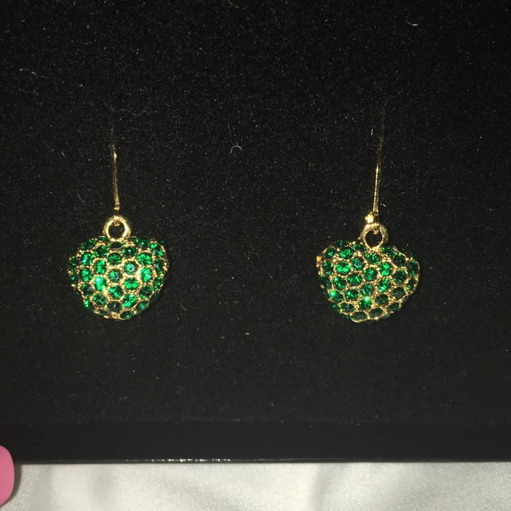 Emerald Heart Earrings